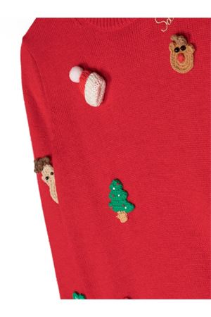 Maglione in lana e cashmere rosso SAINT BARTH KIDS | PRC000300190E